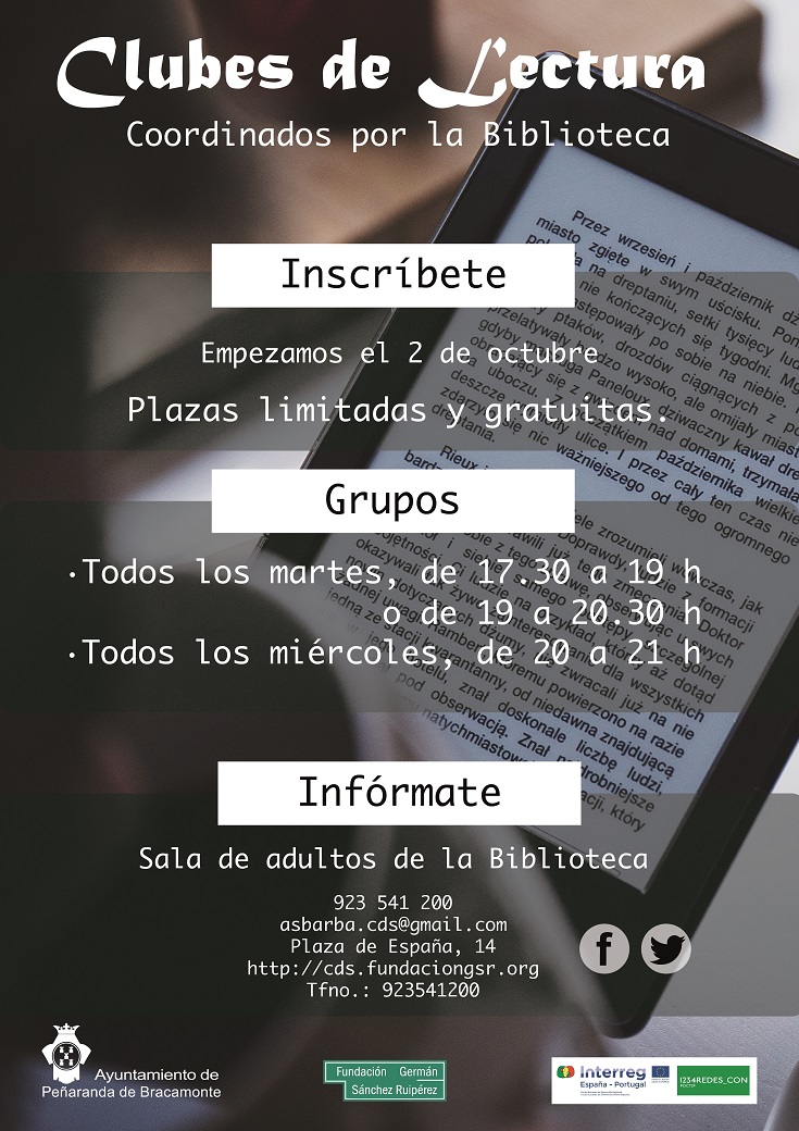 Abierto el plazo de inscripción para los Clubes de Lectura 18/19