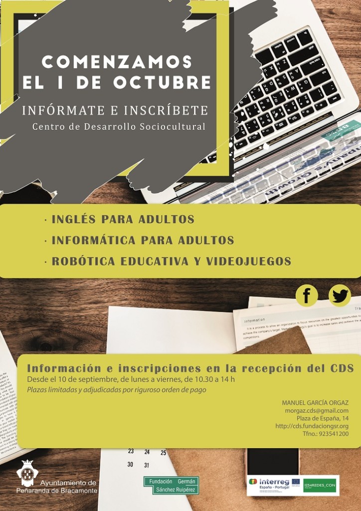 Cartel talleres Informática, Inglés y Robótica 18/19