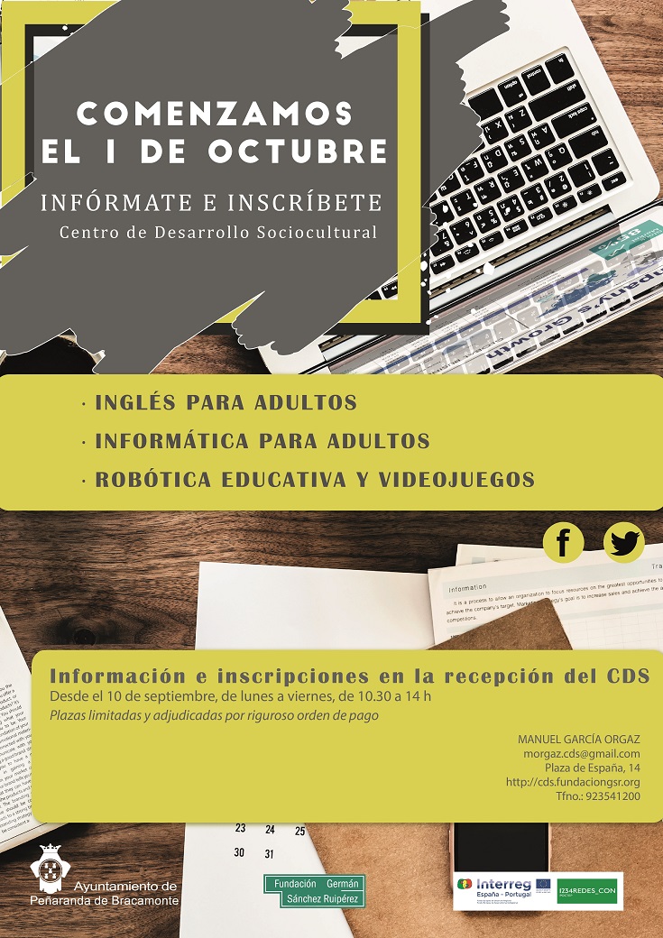 Plazo de inscripción para los talleres de Informática, Inglés y Robótica 18/19