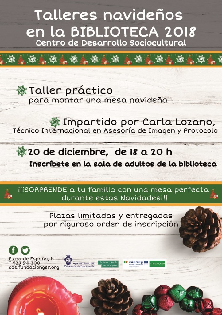 Taller mesa navideña