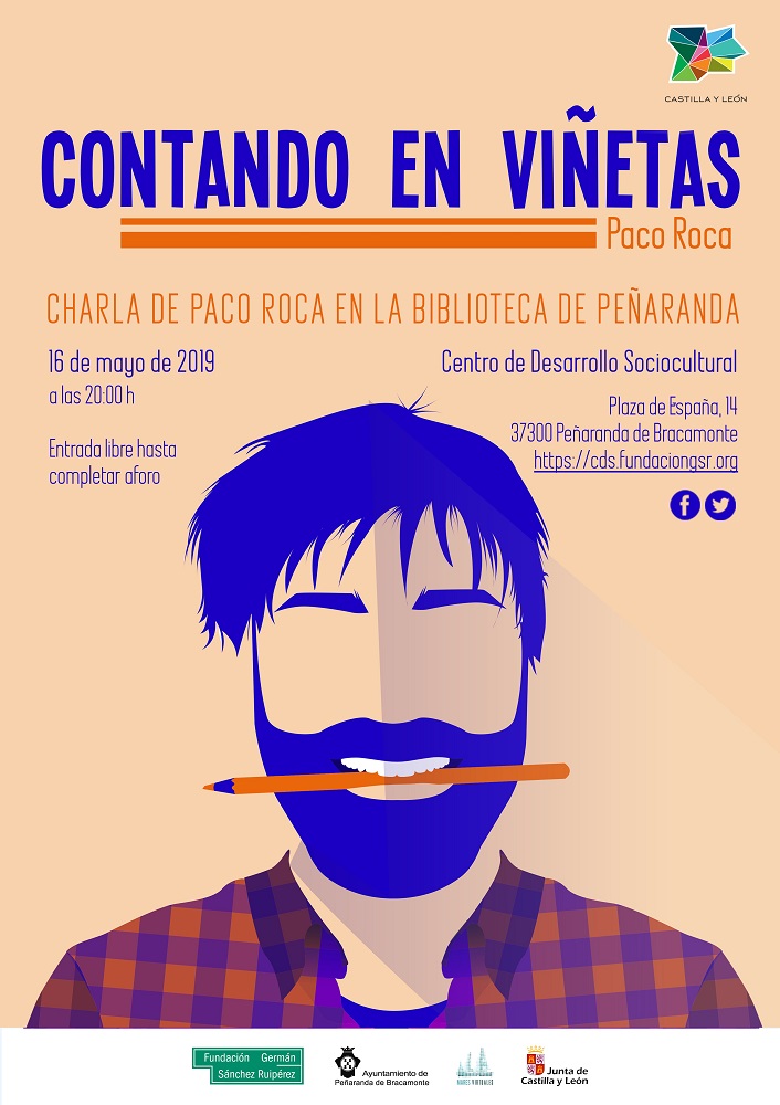 Paco Roca mantendrá dos encuentros con usuarios de la Biblioteca el 16 de mayo