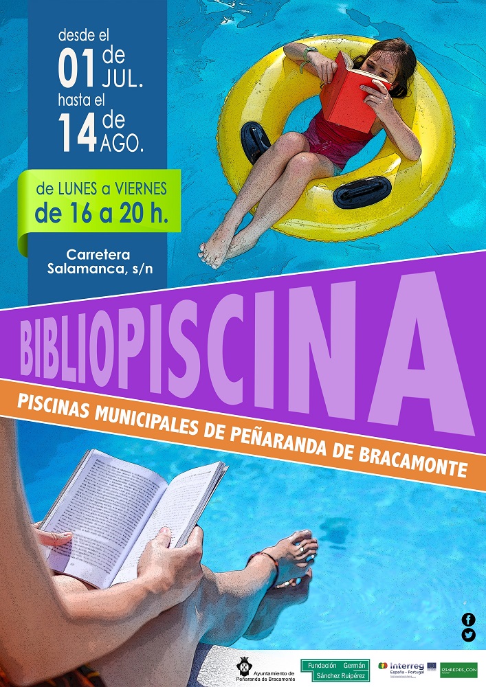 Disfruta de la Bibliopiscina del 1 de julio al 14 de agosto de 2019