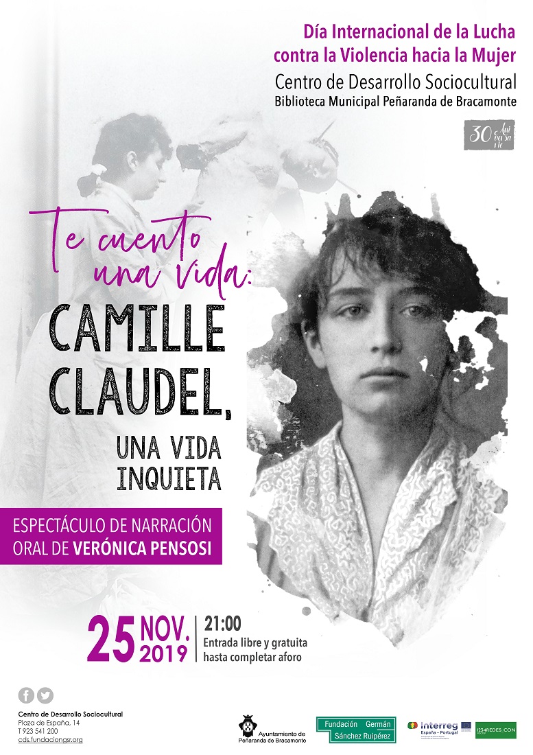 Verónica Pensosi, en la Biblioteca para contar la vida de Camille Claudel y luchar contra la violencia de género